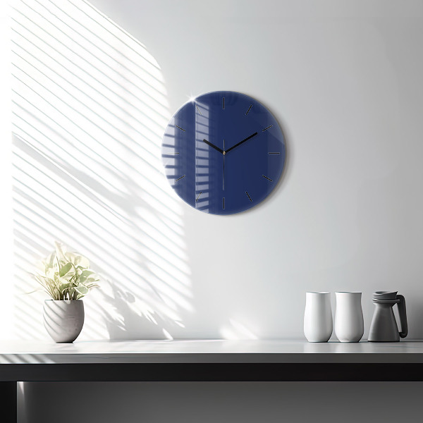 Horloge ronde Couleur bleu marine