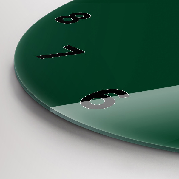 Horloge ronde Couleur vert bouteille