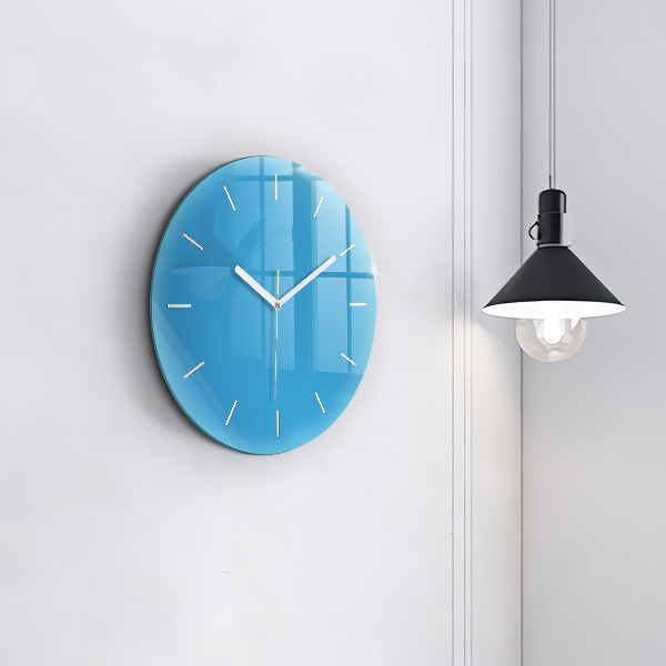 Horloge ronde Bleu