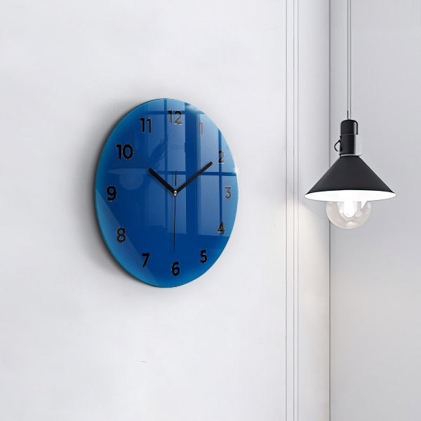 Horloge ronde Bleu