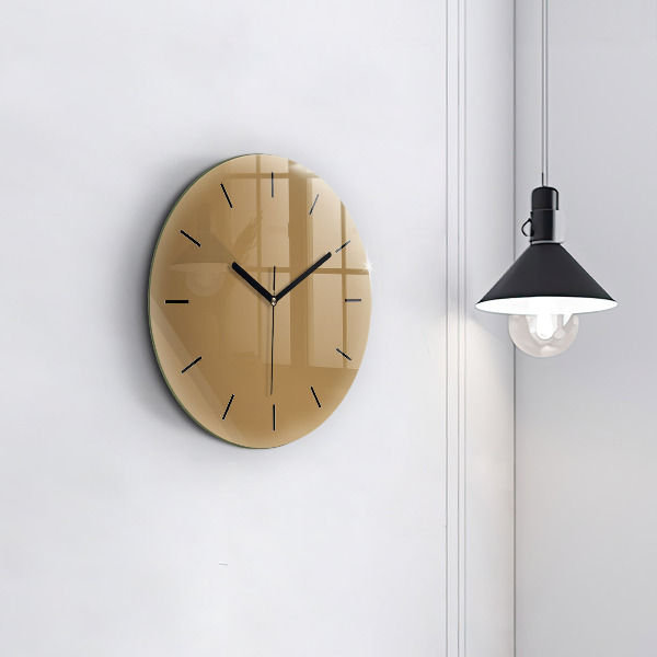 Horloge ronde Beige