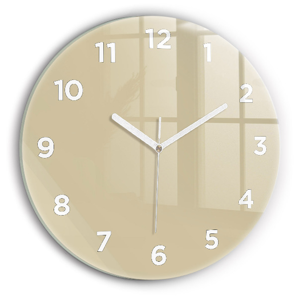 Horloge ronde Beige