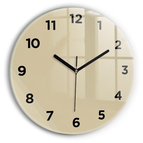 Horloge ronde Beige