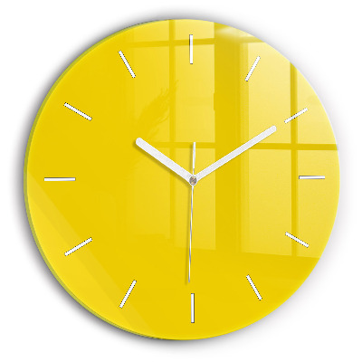 Horloge ronde Jaune