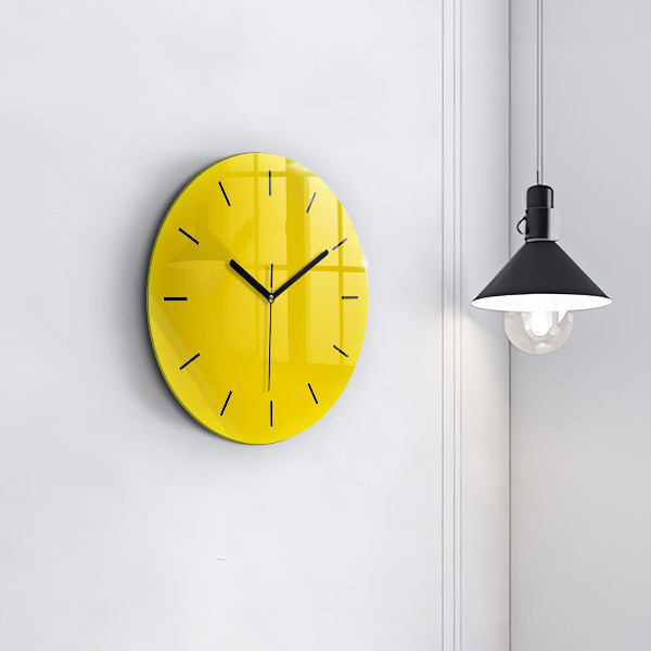 Horloge ronde Jaune