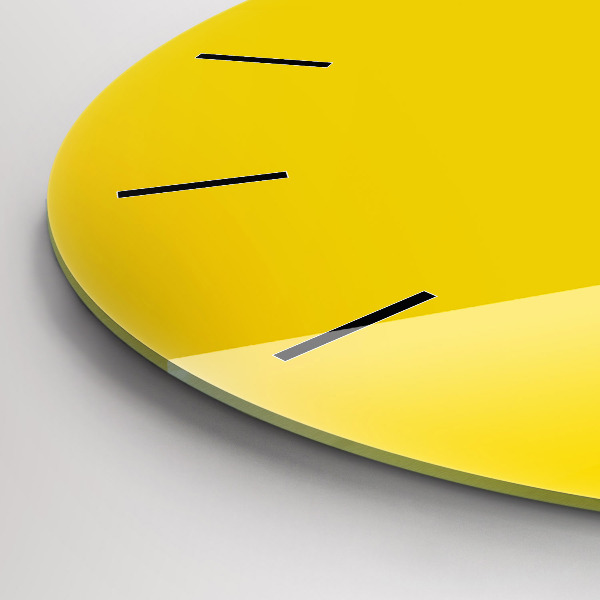 Horloge ronde Jaune