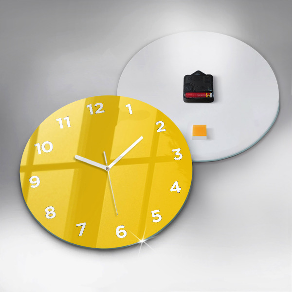 Horloge ronde Jaune