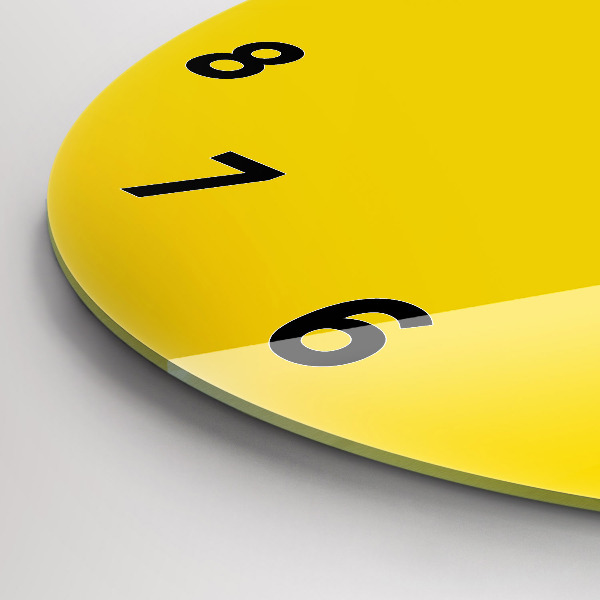 Horloge ronde Jaune