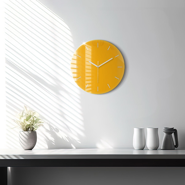 Horloge ronde Jaune foncé