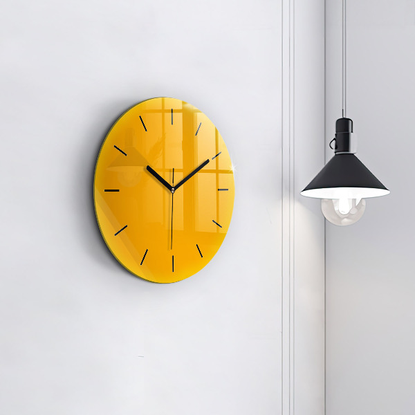 Horloge ronde Jaune foncé