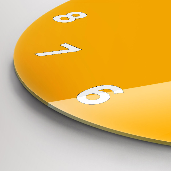 Horloge ronde Jaune foncé