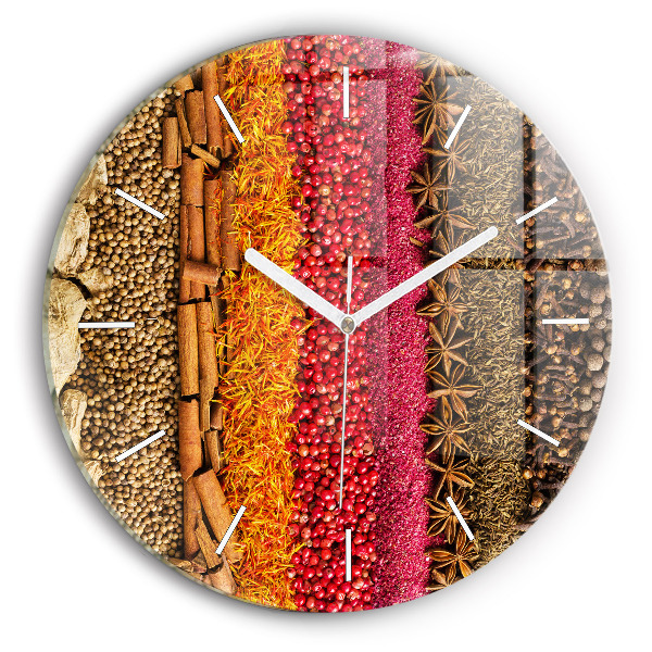Horloge ronde 'Des rangées d''épices'