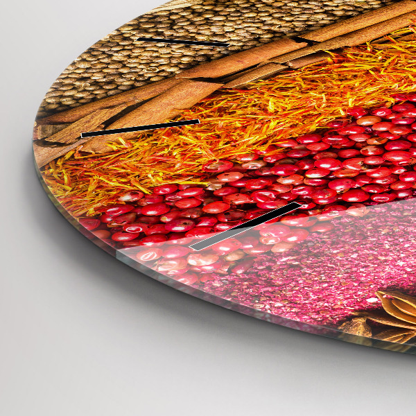 Horloge ronde 'Des rangées d''épices'