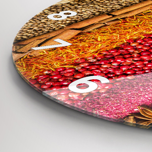 Horloge ronde 'Des rangées d''épices'