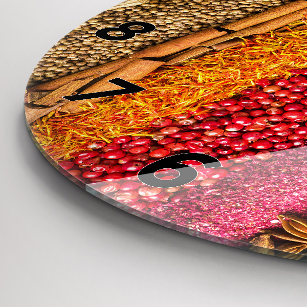 Horloge ronde 'Des rangées d''épices'