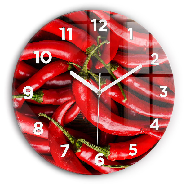 Horloge ronde Piments forts