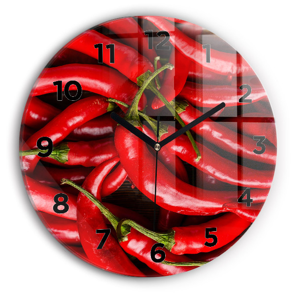 Horloge ronde Piments forts