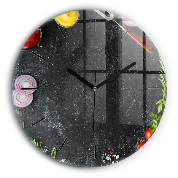 Horloge ronde Légumes sur la table
