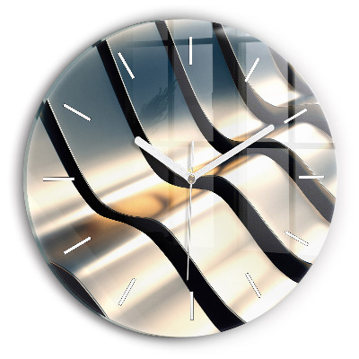 Horloge ronde Motif argenté