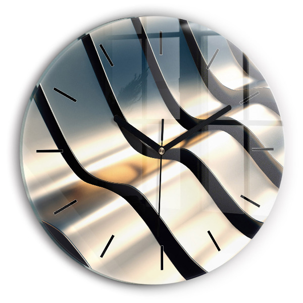 Horloge ronde Motif argenté