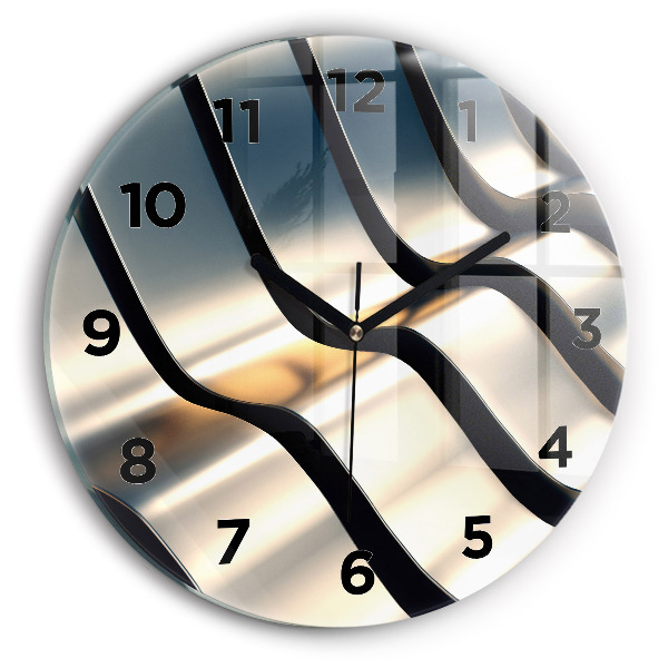 Horloge ronde Motif argenté