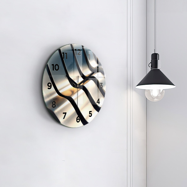 Horloge ronde Motif argenté