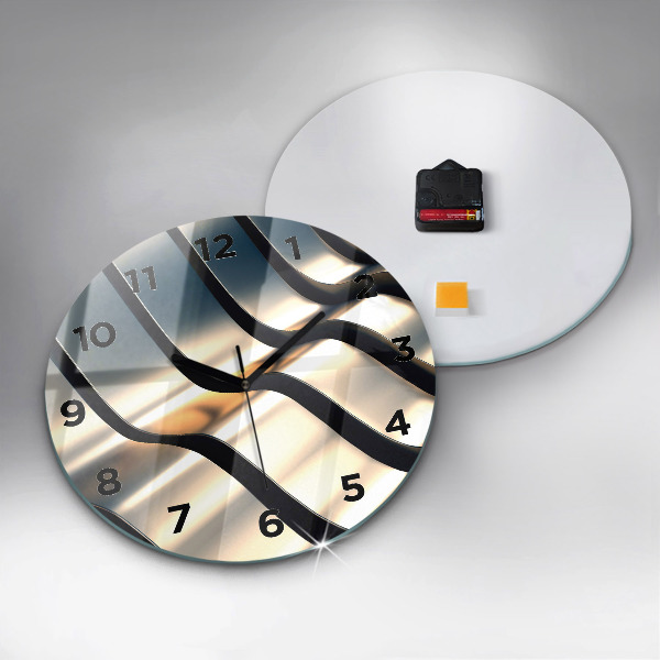 Horloge ronde Motif argenté