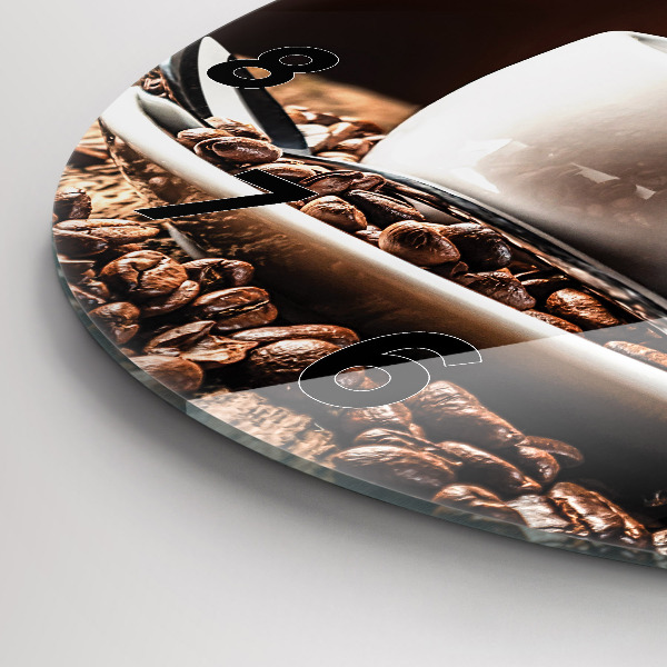 Horloge ronde Une tasse de café