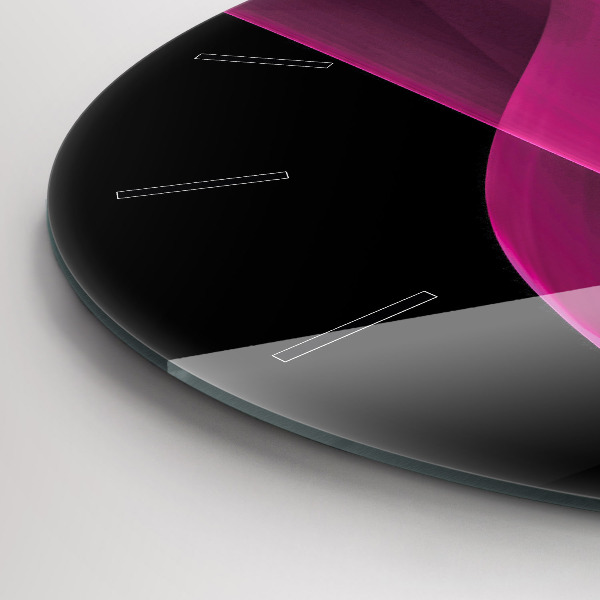 Horloge ronde Abstraction rose