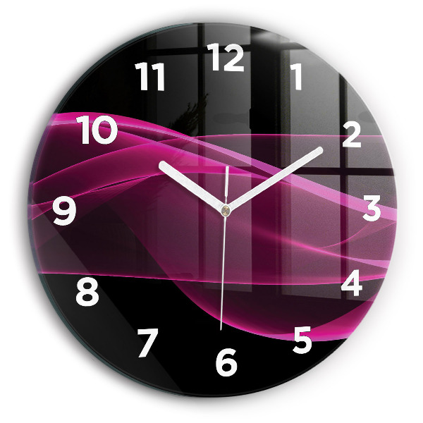 Horloge ronde Abstraction rose