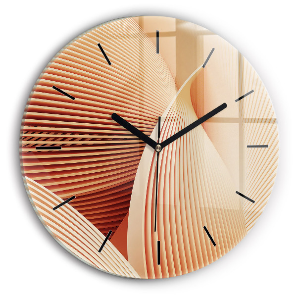 Horloge ronde Motif de vague abstrait