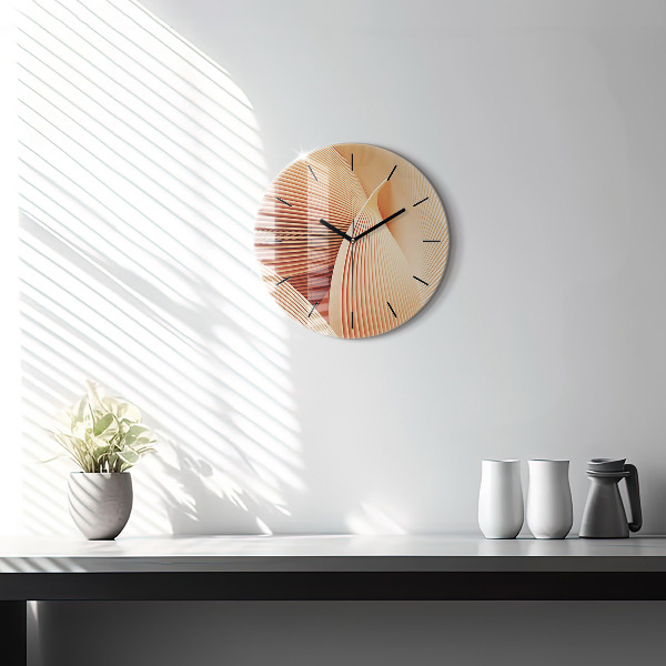 Horloge ronde Motif de vague abstrait