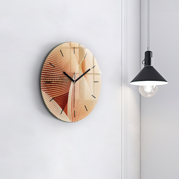 Horloge ronde Motif de vague abstrait