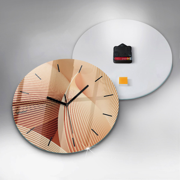 Horloge ronde Motif de vague abstrait