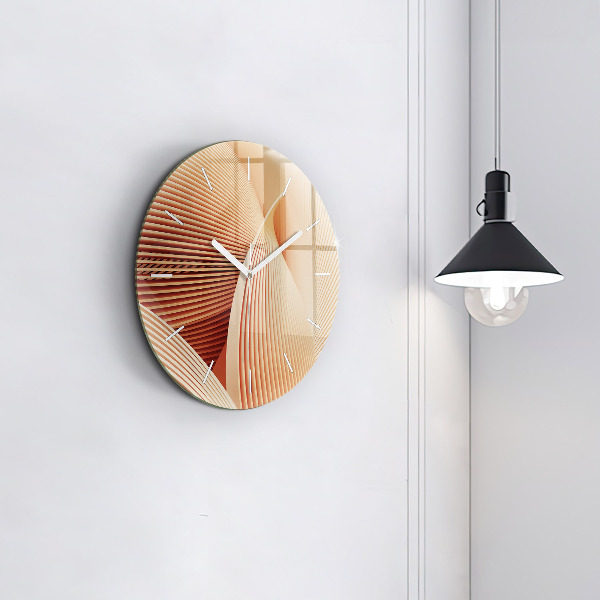 Horloge ronde Motif de vague abstrait