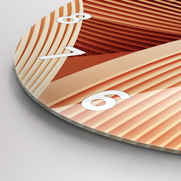 Horloge ronde Motif de vague abstrait