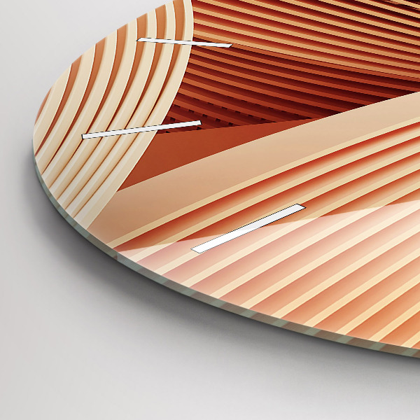 Horloge ronde Motif de vague abstrait