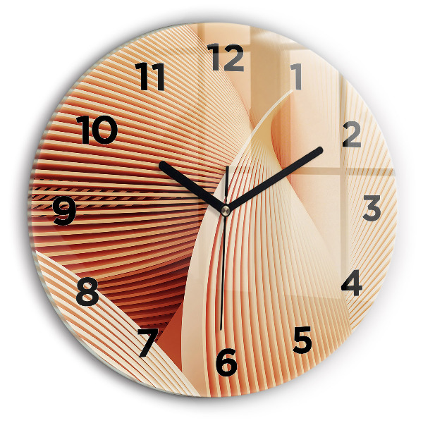 Horloge ronde Motif de vague abstrait