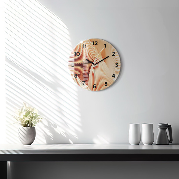 Horloge ronde Motif de vague abstrait