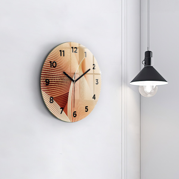 Horloge ronde Motif de vague abstrait