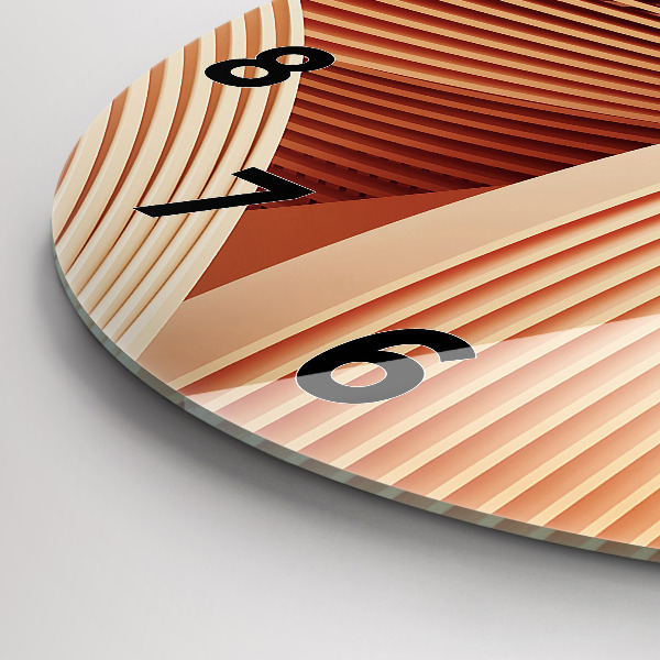 Horloge ronde Motif de vague abstrait