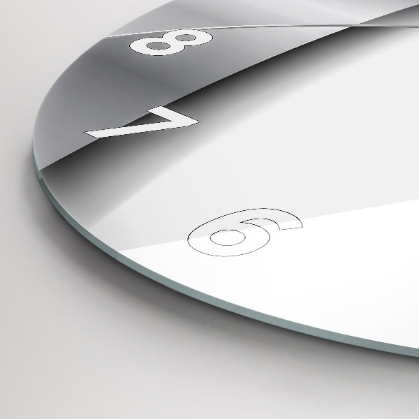 Horloge ronde Abstraction argentée