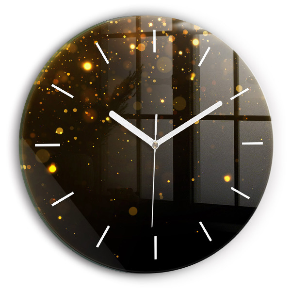 Horloge ronde 'Poussière d''or'