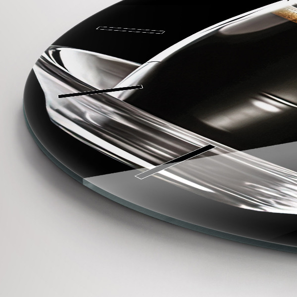 Horloge ronde Café noir