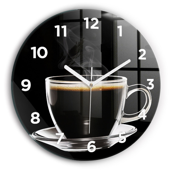 Horloge ronde Café noir