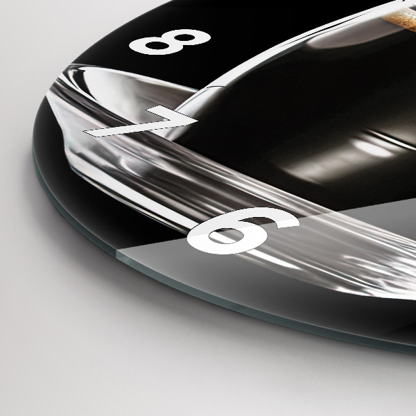 Horloge ronde Café noir