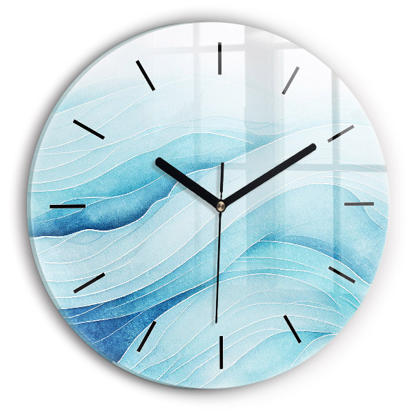 Horloge ronde Nuages bleus
