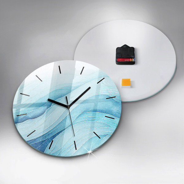 Horloge ronde Nuages bleus