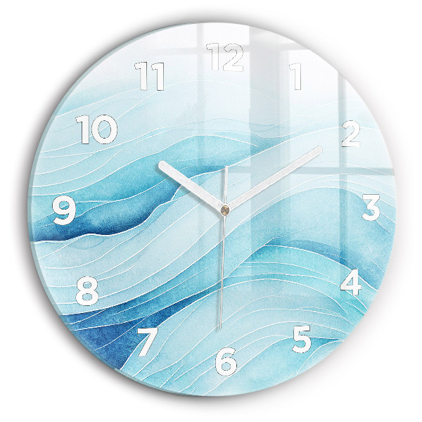 Horloge ronde Nuages bleus