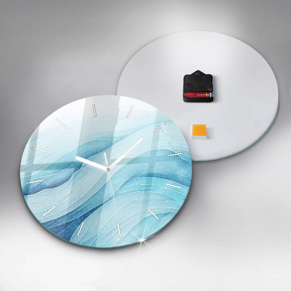 Horloge ronde Nuages bleus